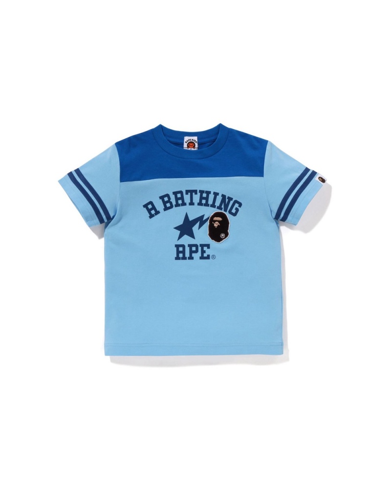 Hauts Bape Ape Head Patch Football Bleu Clair Enfant | ODK-52153414